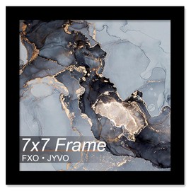 Fxojyvo 7x7 Frame, Black Picture Frame for 7 x 7 Square Picture Poster Photo, Light Weight and High Transparent 7 by 7 Frame for Wall - 1 Pack/Black/7"x7"