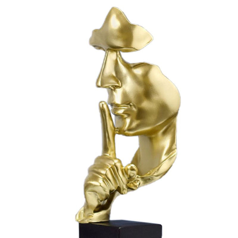 Thinker Statue Vivid Shape Compact Synthetic Resin Attractive Decorative Silence