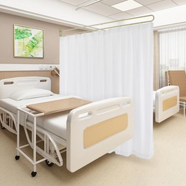 Privacy Screen Partition Room Divider with Shading Curtain & Clothes Rack, U-Shape Privacy Partition Curtains, for Fitting Room Beauty Salon Bedroom and Hospital, 7.22ft