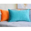 Lutanky Pack of 2 Velvet Cushion Covers Orange Decorative Rectangle