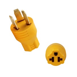 HOLEPU NEMA 10-30P to 5-15/20R or 6-15/20R EV Dryer Adapter Plug 30 Amp to 20 Amp, 3 Prong Dryer Plug 10-30P to 240V 6-20R 5-15R 5-20R 6-15R 6-20R