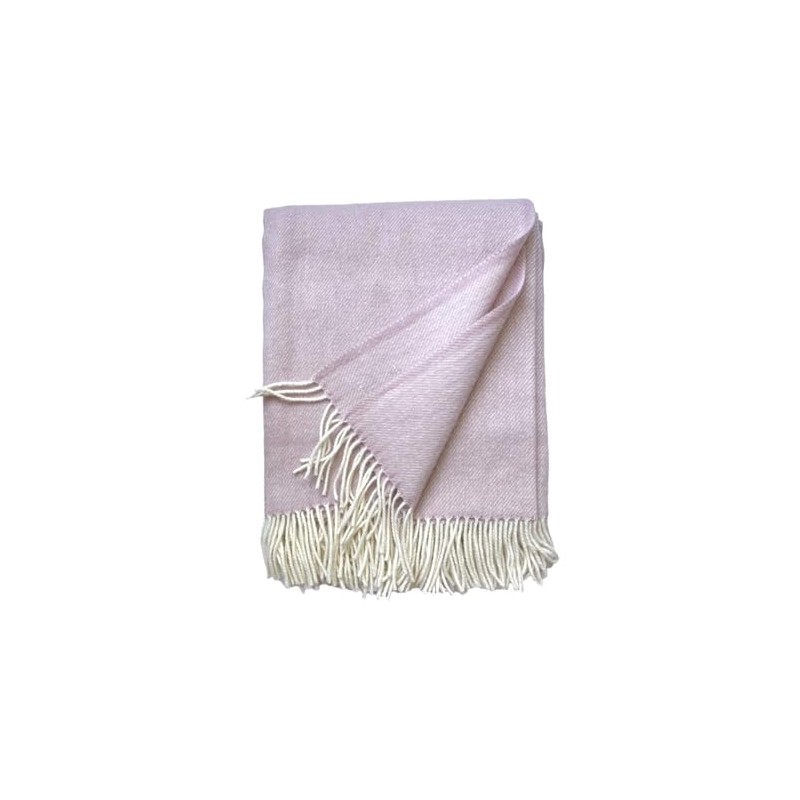 JOWOLLINA Plaid Wool Blanket with Fringes 100% Virgin Wool (145