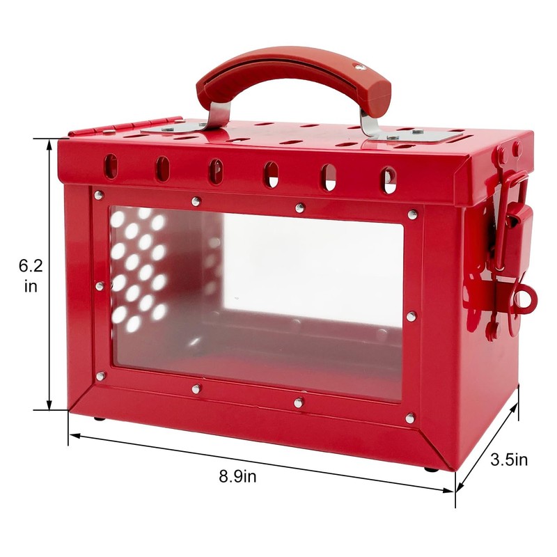 SAFBY Lockout Tagout Box Kit Portable Safety Group Padlock Box