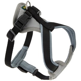 HUNTER NEOPREN dog harness, nylon, padded with neoprene, for sport and leisure,black / gray, nylon, neoprene,38-48,XS-S