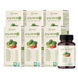 The Healthy Dream Daily Vegetables Organic Dietary Fiber Tablets Salad Vegetable Nutrition Fiber Supplement 120 Tablets, 6 Pieces / 더건강드림 하루야채 유기농 식이섬유정 샐러드 야채 영양제 섬유질 보충제 120정, 6개