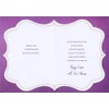 Designer Greetings Tall Flower and Thin Gold Foil Border :