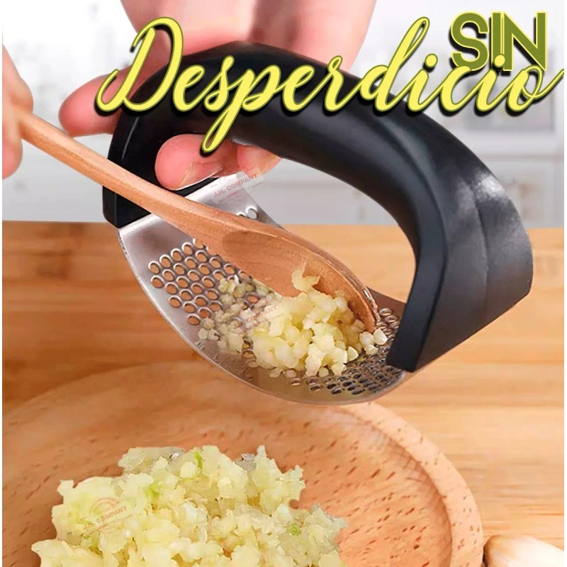 J.H. Company Triturador Prensa De Ajo Acero Inox Cocina Ergonomico