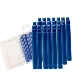 Blue/Black Pen Ink Cartridge Fountain Pen Cartridges Refillable Fountain Pen Cartridge, 2.6 mm Bore Diameter (Erasable Blue Black)