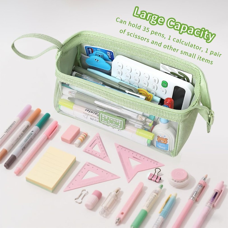 iSuperb Large Capacity Pencil Case Big Capacity Pen Case Simple