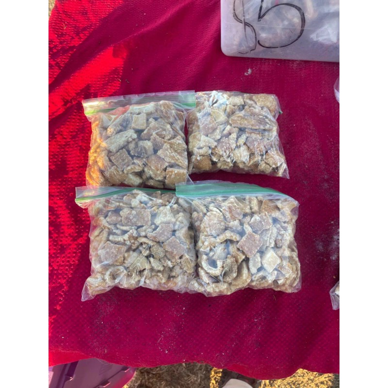 Unbranded Carolina Style pork cracklins/ FATBACK STYLE pork fat with