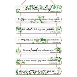 HPNIUB Bible Verse Wood Sign,Sunflower Christian Wall Art,Bible Verse Wooden Plaques(1.5"x12"),Farmhouse Bible Sign,Inspirational Plaque Sign for Home,Farmhouse,Kitchen,Office Decor… (green)