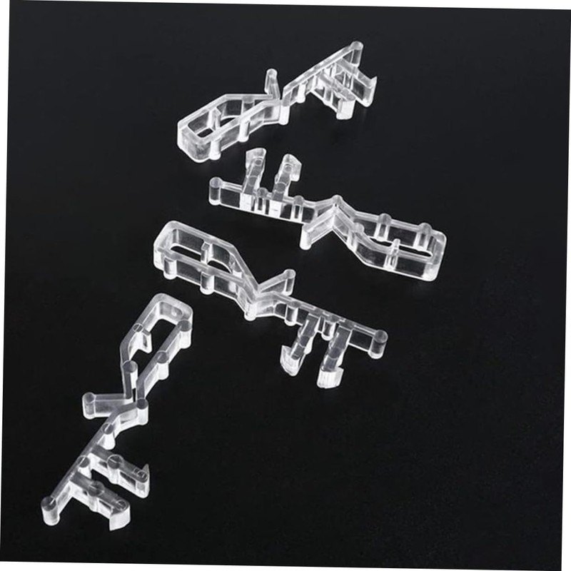 WHAMVOX 12pcs Transparent Curtain Tiebacks Clips for Window Blinds Angle