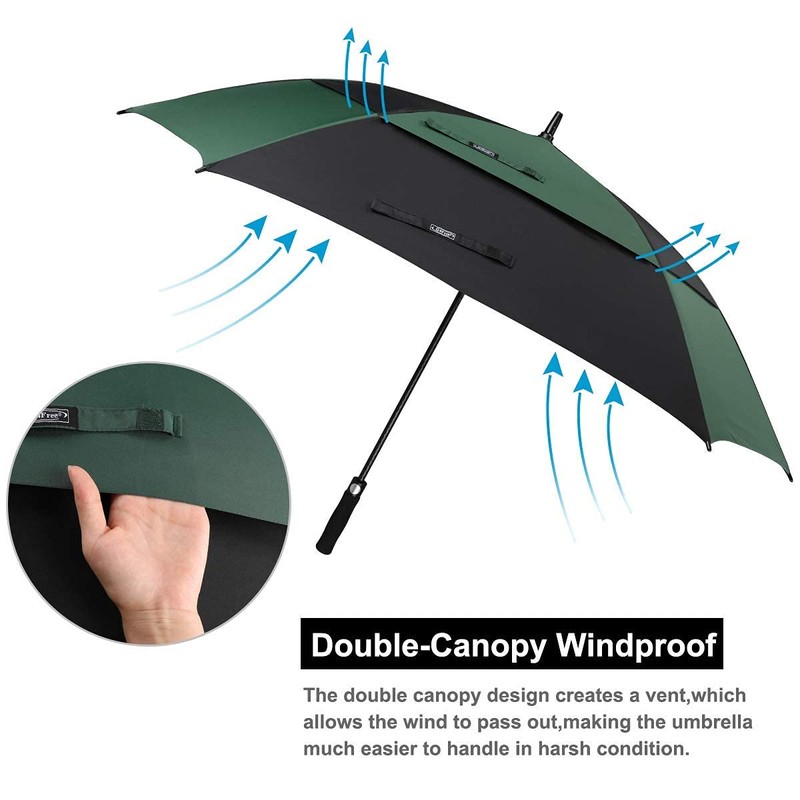 G4Free Extra Large Golf Umbrella 68 inch Square Vented Windproof