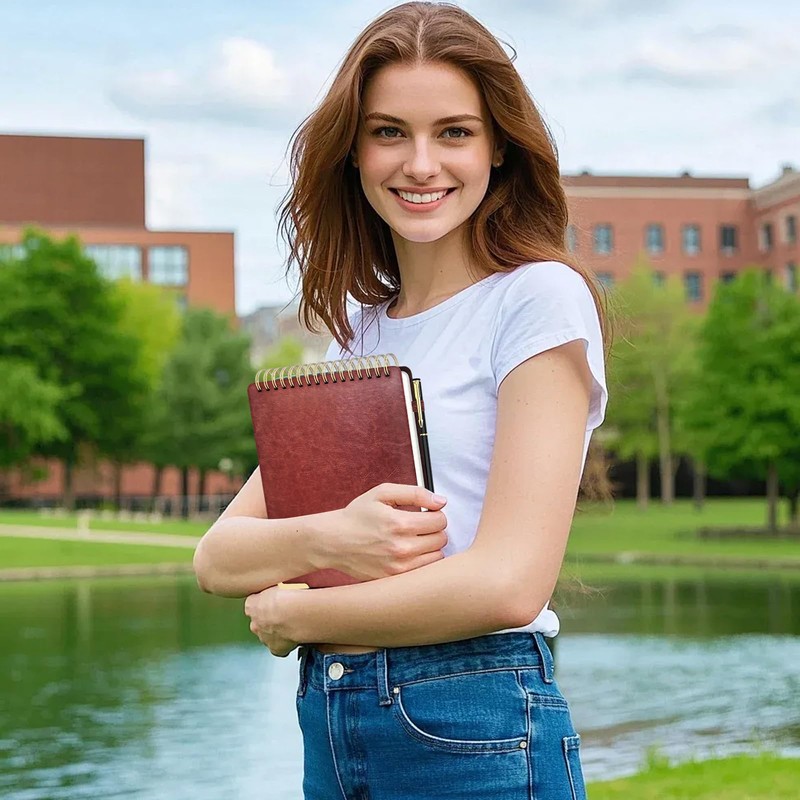 EVNEED 2 Pack Top Spiral Notebook, A4 Hardcover Top Bound