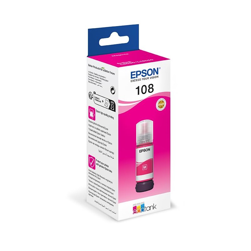Epson EcoTank 107 Original Ink Bottle, Magenta