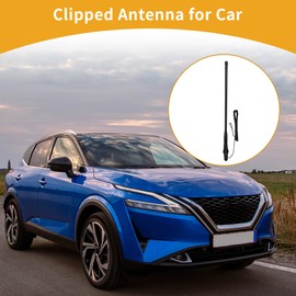 Partuto 1 Pc Universal Clipped Signal Antenna Car Truck Car Radio Aerial Mount Black 31.5"