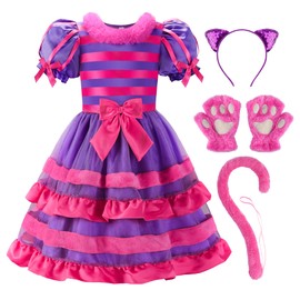 ReliBeauty Cat Costume Children's Cat Costume with Tail, 100