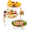 Lifewit Plastic 3 Tier Serving Tray Platter for Party Entertaining,