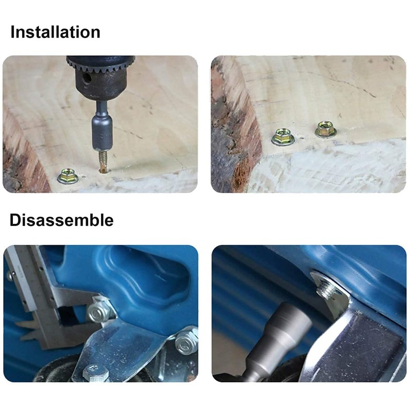 Utoolmart 1/4" Quick-Change Hex Shank 7mm Nut Setter Driver Drill