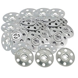 TERF® 35mm Metal Insulation Fixing Discs 35mm (1.37 inch) Metal Insulation Discs Plasterboard Washer for Wall Ceiling Fixings - Pack of 50