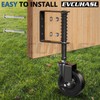 EVCUHASL 4" Spring Loaded Gate Caster Wheel with Side Brake,