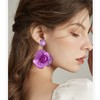 Unique Dainty Bohemian Luxury Oversize Resin Big Flower Dangle Drop