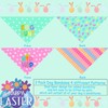 Easter Dog Bandanas 2 Pack, Hip Hop Egg Hunt Bunny