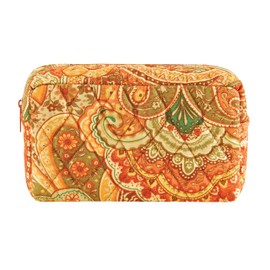 C&F Home Tangiers Orange Paisley Makeup Bag Makeup Bag Orange Paisley