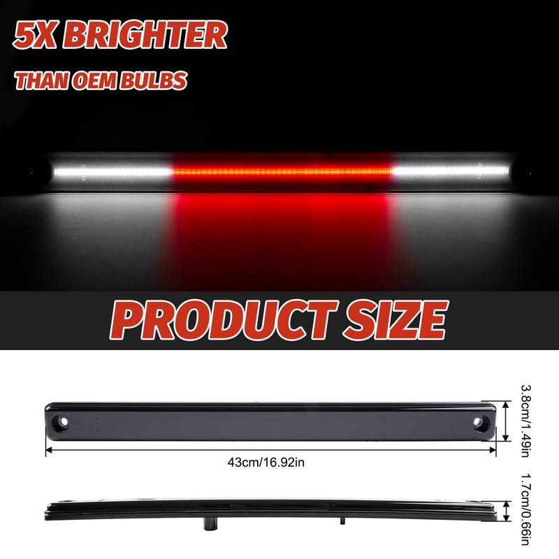 Centika Led Smoked lens Tailgate Marker Lights Compatible with 2017