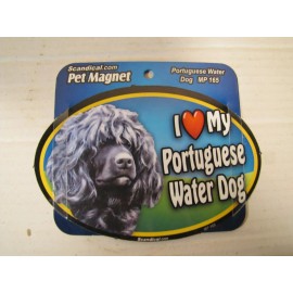 I Love My Portuguese Water Dog Laminated Car Pet Magnet 4" x 6" Scandical