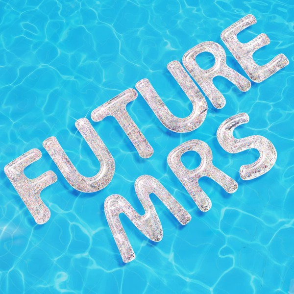 9 Pcs Bachelorette Pool Floats Bride Party Float 20 Inch Future Mrs Float Inflatable Combo Set Bachelorette Decorations Future Mrs Gifts for Pool Beach Party with Adhesive Dots