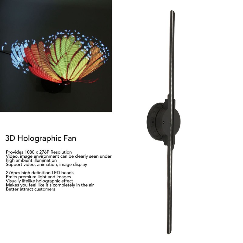 3D Holographic Fan 276 LEDs WiFi APP Control Hologram Projector