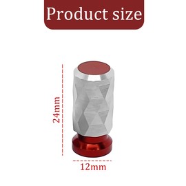 JNNJ 4 Stücke Autoreifen Besetzte Ventilkappen, Auto Ventilkappen Reifenventil, Aluminium Autoreifen Ventil, Auto Universal Außenbereich Dekoratives Zubehör Für Autos Motorrad Fahrrad(Rot)