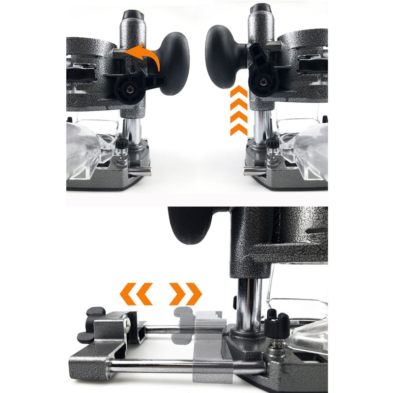 Uadme Router Table Insert Plate, Aluminum Alloy Routers Bench Trimmer