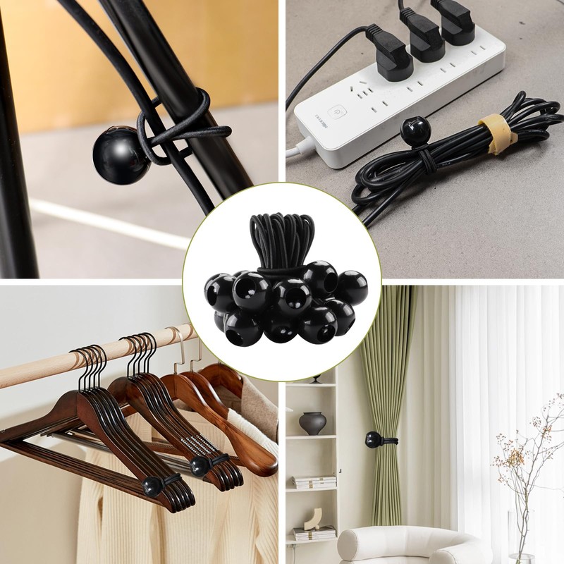20 Pcs Bungee Balls,4 Inch Bungee Cords with Balls Suitable