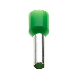 Insulated Ferrule, 12x6mm, Pack of 100 - Wire Copper Crimp Connector Insulated Ferrule Pin, Cord End Terminal Connectors, French Green Nylon Ferrules Connectors
