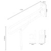 Aidapt Foldable Wall Mounted Safety Support Rail with Adjustable Leg,Grab