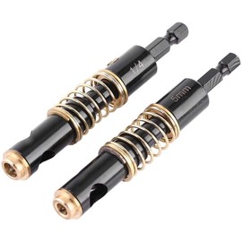 Bestgle 1/4" Hex Shank Hinge Drill Bits, Door Window Self Centering Hinge Tapper Core Reaming Drilling Woodworking Tool (5mm & 1/4″)