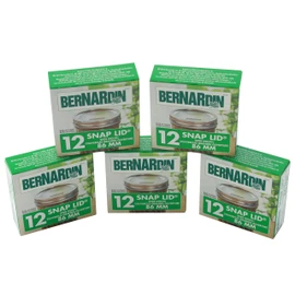Bernardin Wide Mouth Snap Lid 86MM 5 Pack (60 Lids)