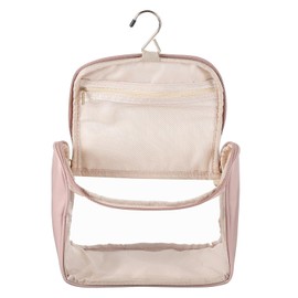 PATIKIL Kulturbeutel zum Aufhängen, Reise-Make-up-Tasche, wasserdichte Kosmetiktasche, rose, 9.45 x 4.92 x 6.89 inch