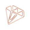 100pcs Rose Gold Paper Clips Cute Diamond Shaped Multifunctional Metal
