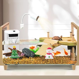 HANABASS 3 Pcs Mini Christmas Figurines Christmas Miniatures Resin Christmas Figurines Tiny Christmas Ornaments for Aquarium Decoration