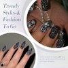 Born Pretty UV Nagellack Glitzer Schwarz Reflektierendes Gel Nagellack UV