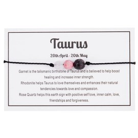 Zodiac Bracelet for Women Men Healthing Crystal Bead String Constellation Bracelet 12 Zodiac Sign Gifts for Boys Girls