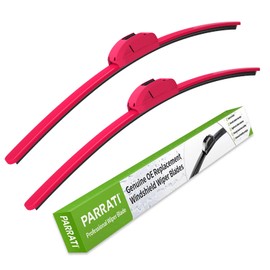 OEM QUALITY 26" + 18" PARRATI Premium All-Season Rose Red Windshield Wiper Blades (Set of 2)