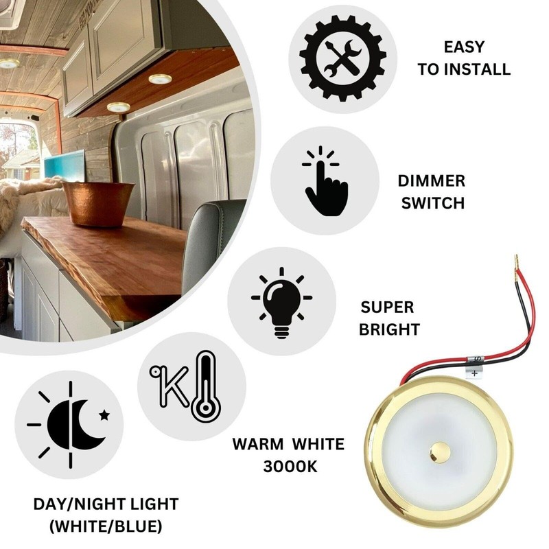 MARVIX LED Spot Light 12V 24V Touch Switch Dimmer 70mm