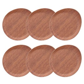 Tableware East Coasters with Teardrop Ears, Set of 6, Red Mahogany, Wood Coasters, Wood Coasters, Wood, Tableware, Tea Cups, Tea