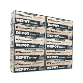 Dog Waste Depot® - 2,000 Depot Doggies™ Dog Waste Roll Bags - 50% thicker & fits the "House" dog bag dispenser at 1/2 the price - (10 Rolls of 200 bags)