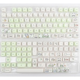 Sumgsn MOA Profile Cute Keycaps 140 teclas Green Panda PBT DYE-SYBKeycap para teclado mecánico Mx Cherry GH60 GK64 FC660M RK860 RK987 RK61