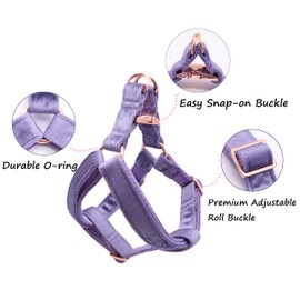 ARING PET Dog Halter Harness, Velvet Dog Harness, Adjustable No Pull Halter Harness for Small Medium Large Dogs.